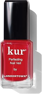 LONDONTOWN Nail Veil #8 Enhancing Nail Care Color and Formula, Sheer Poppy Red, 0.4 fl. oz.