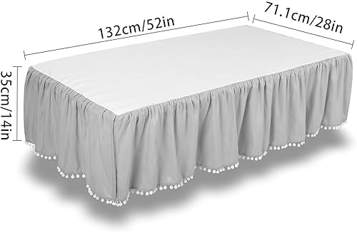 Miniatura 4 de Falda de cuna  Falda de cuna con pompones, falda de cuna con volantes, falda de cuna con pompones, falda de cama para cuna para bebés niños o niñas