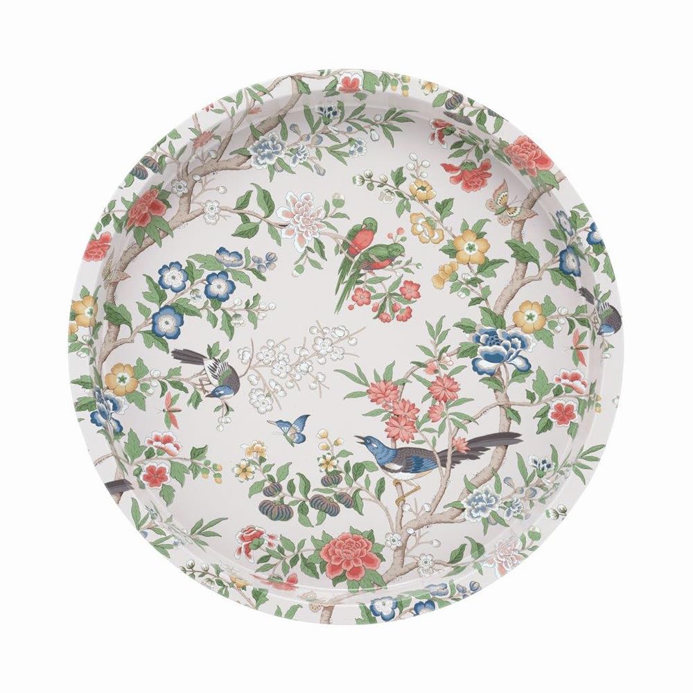 elitetins Sanderson Chinoiserie Hall Deepwell Tin Tray 300 mm (d)