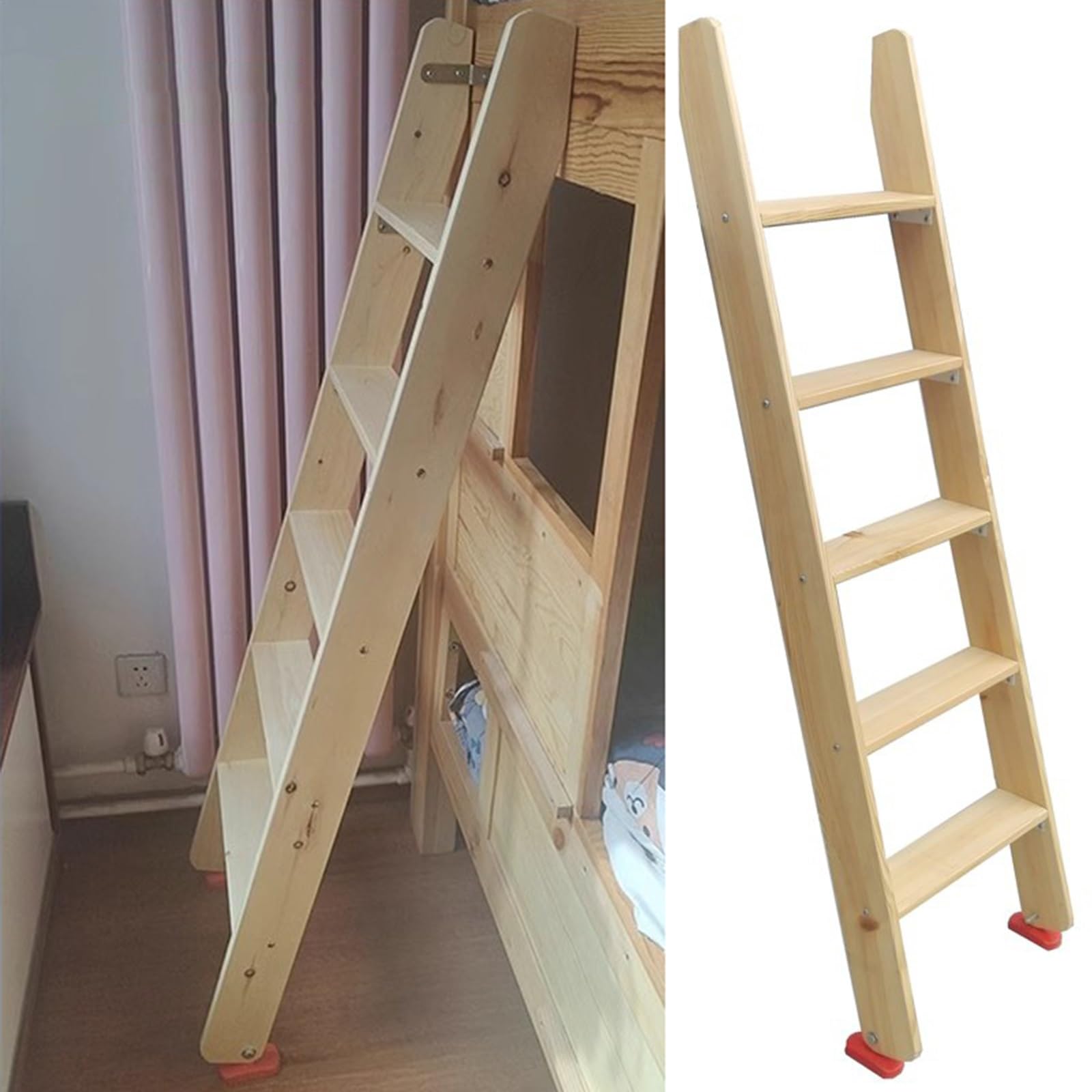 Amazon.co.jp: 二段ベッドはしごのみ、ロフトベッドはしご、幅10cmの