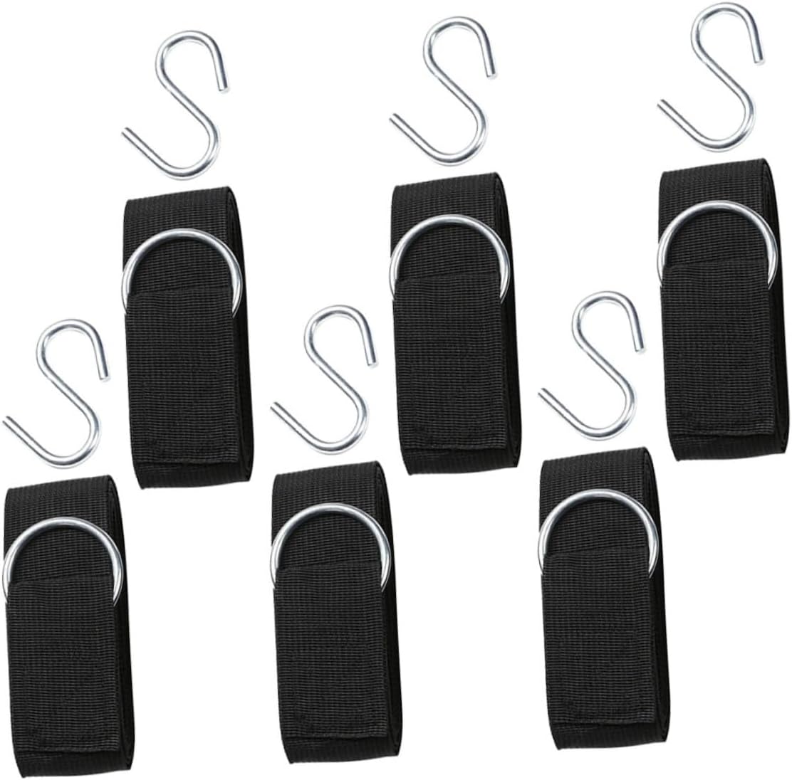 Mipcase 6pcs Swing Hammock Kit Heavy Duty Tree Hooks Ropes for Trees Hammock Straps s Hooks