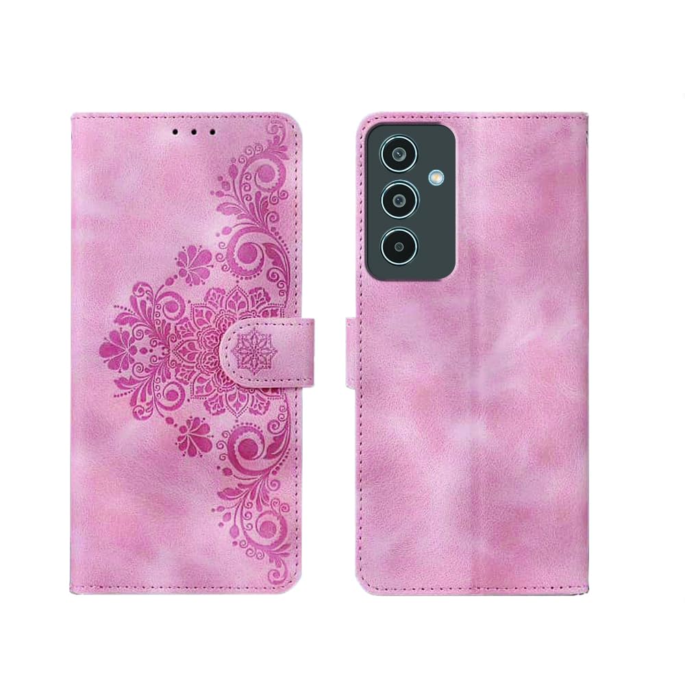 Inktree Samsung Galaxy M35 5G Flip Cover | Card Pockets Wallet & Stand | Flip Cover for Samsung Galaxy M35 5G - Floral Mandala Pink (B0D9VKHF1Z) Amazon Price History, Amazon Price Tracker