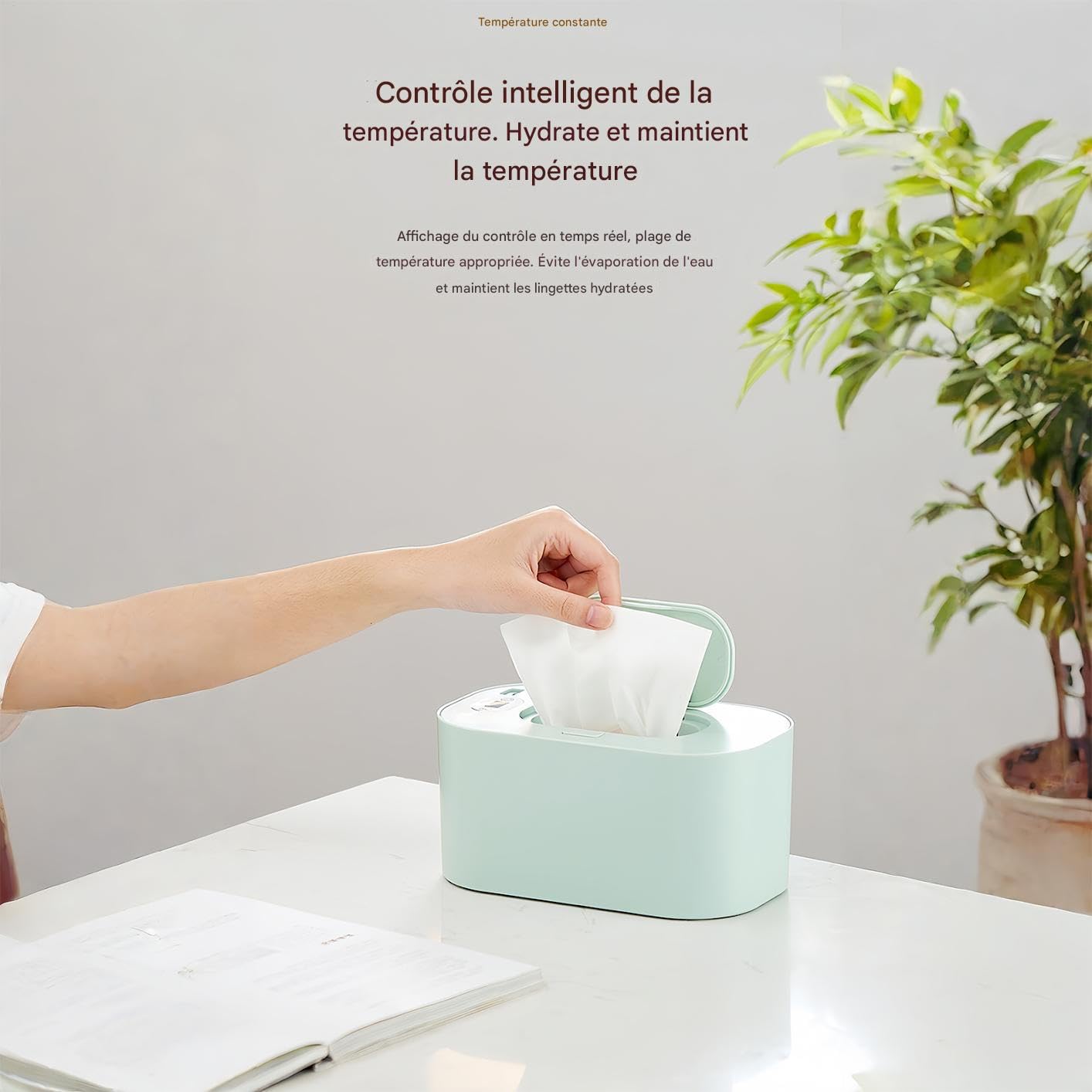 Chauffe-Lingettes Portable,Réchauffeur de Grande Capacité - Distributeur de Lingettes avec Maintien de la Température Constante | Pour La Maison, La Voiture, Soins Nocturnes Pour, Chambre
