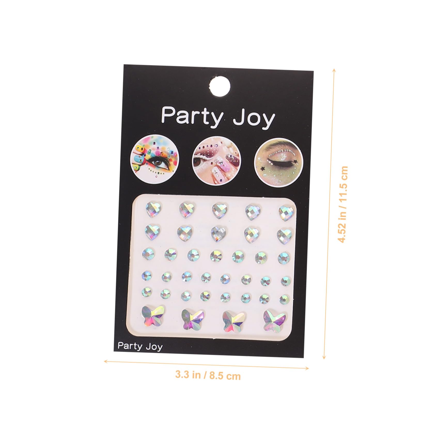 FRCOLOR 5 Juegos de Joyas de Moda para El Rostro Pegatinas de de Imitación para Ojos Rostro Y Cuerpo Fáciles de Despegar Decoración Multiusos para Eventos 6 Hojas X 5
