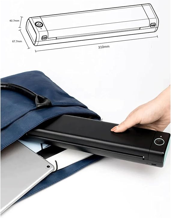 JSEIAJB Thermal Tattoo Printer Tattoo Transfer Printer Stencil Mobile Printer Machine Text Printing with Paper