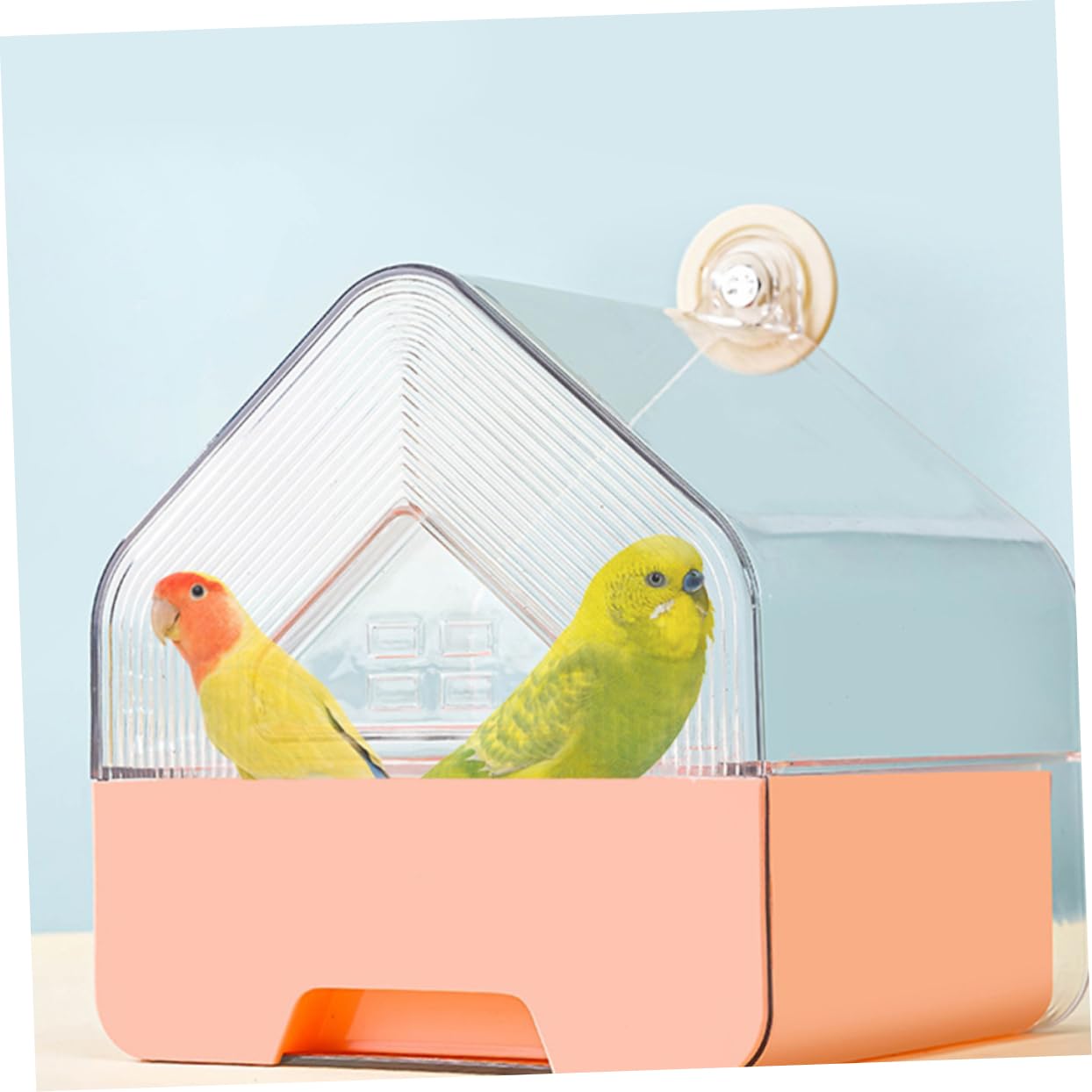 TOYANDONA Bain pour Oiseaux de Compagnie à Tiroir et Suspendu 2 Pièces