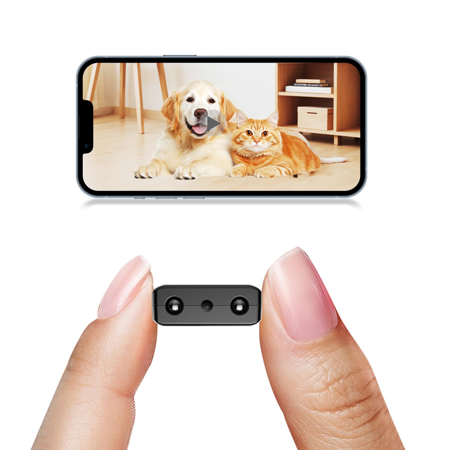 Amazon.co.jp: BEEDMXU ミニカメラ、1080P家庭用小型カメラ、WiFi無線