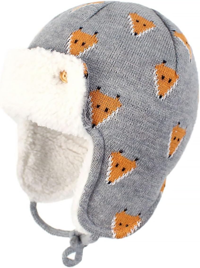 Beavorty Ear Protection Hat Cotton Winter Cap for L Size Grey