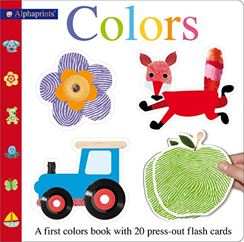 Alphaprints Colors Flash Card Book: A first colors book with 20 press-out flash cards