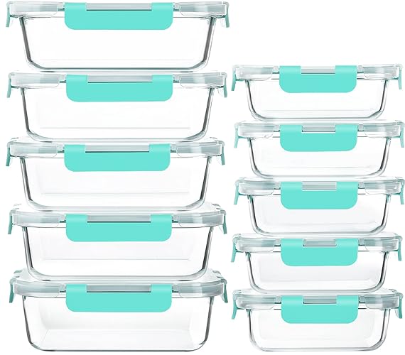 Glass Meal Prep Containers - 10PK
