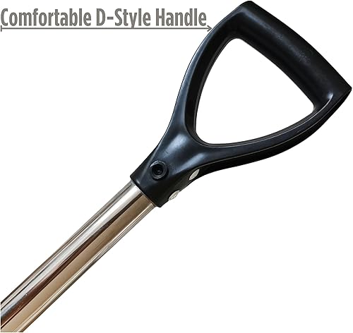 Miniatura 9 de CooB Cuchara de arena de playa, herramienta detector de metales, pala de acero inoxidable para detección de metales, poste de mango de viaje fuerte