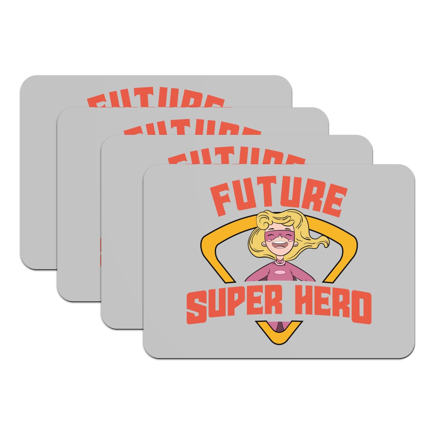 Sets de table gris super hero pour protéger la table de cuisine pendant le goûter