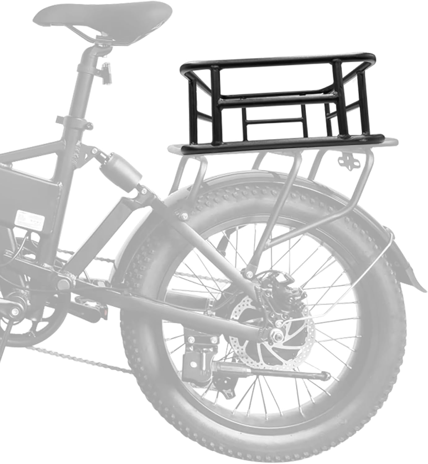 Jasion Bike Basket Bag Cargo Rack for Adult Bikes, Detachable Storage Bicycle Basket with Large Capacity Cargo Rack for Pet, Commuting, Shopping, Camping and Ourdoors, Easy to Install