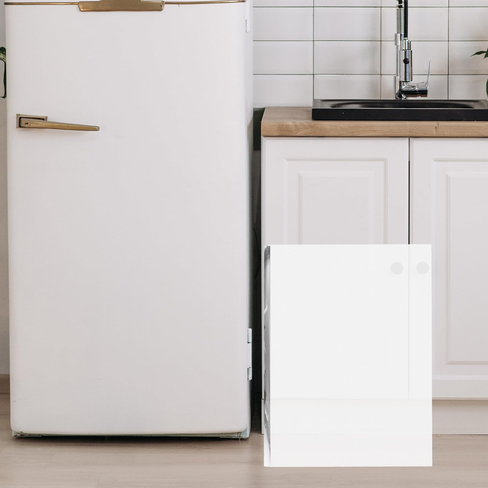 Sosoport Ripiano in Vetro Temperato Trasparente per Frigorifero 430X320 MM Bordo Avvolgente Divisorio per Alimenti Freschi Sostituzione Ripiano per Congelatore e Organizzazione Cucina