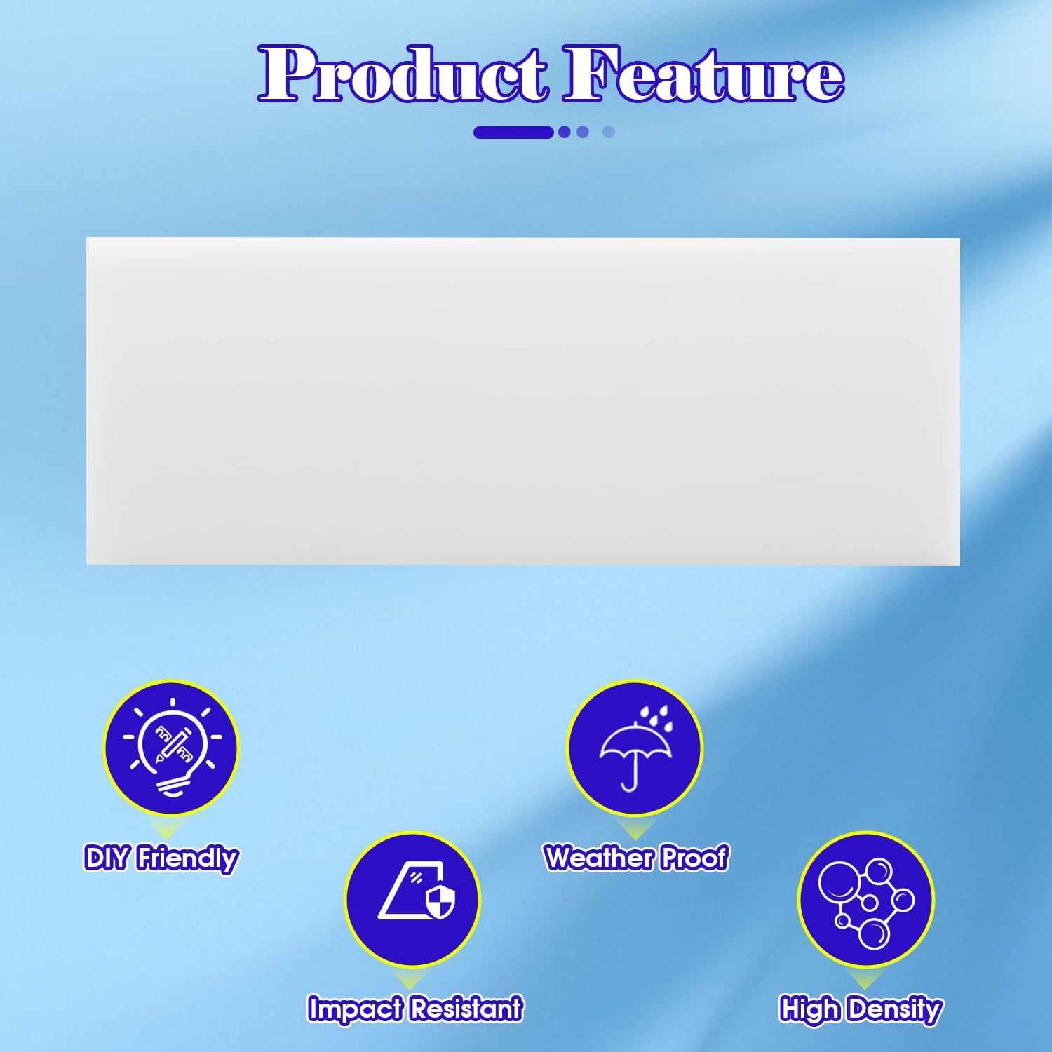 HDPE Plastic Sheet - 3" x 12" Raw Material -3