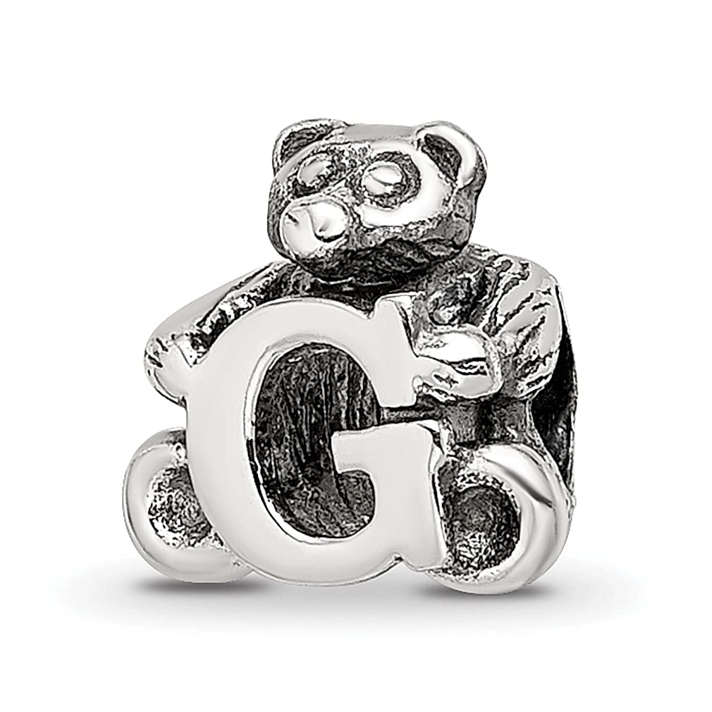 Srebro wysokiej próby 925 zawieszka do bransoletki dzieci litera G koralik dziecięca linia elegancka biżuteria dla kobiet prezenty dla niej