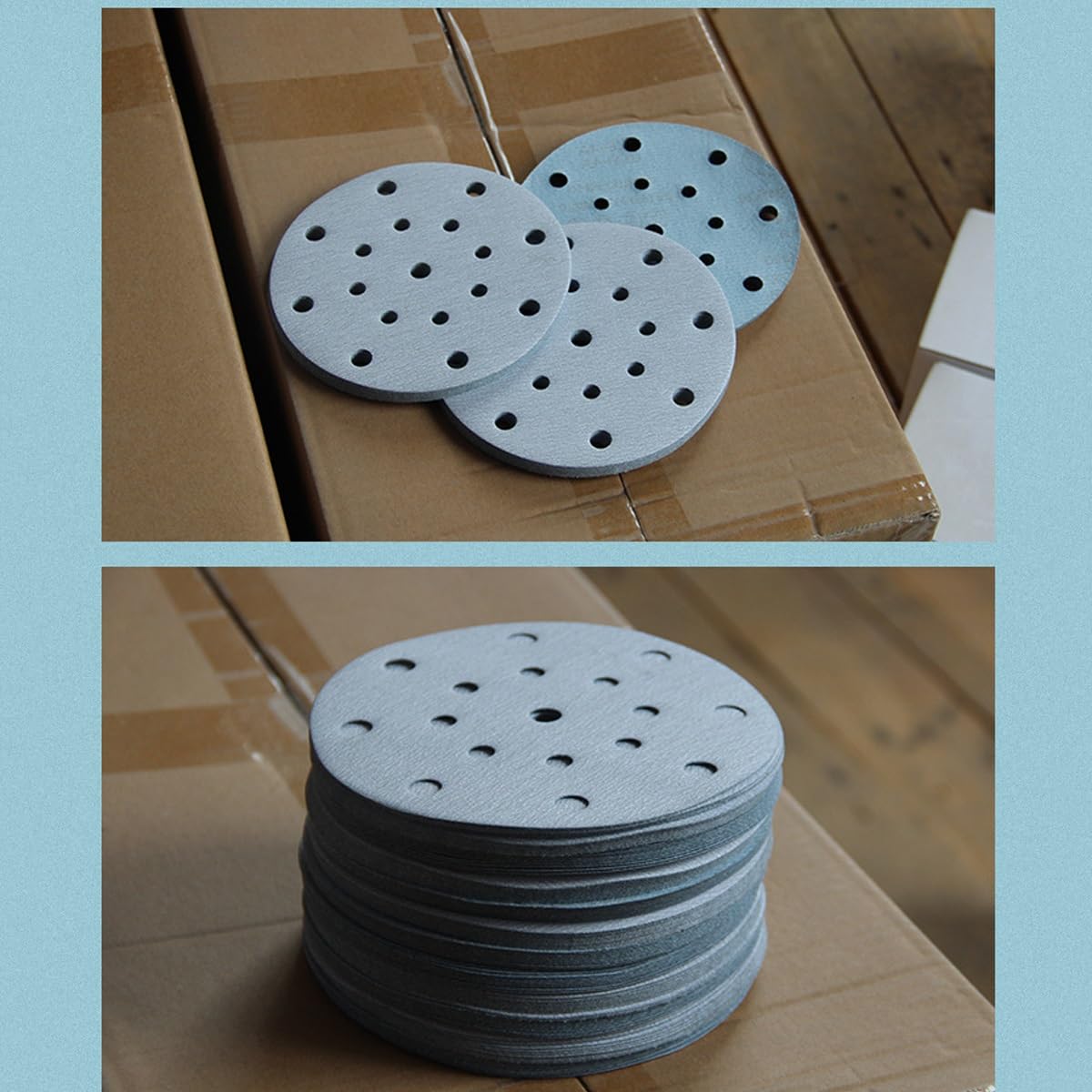 Pack 100 Discos Lija Gancho Bucle 5 Pulgadas Grano 40-1000 Pack De