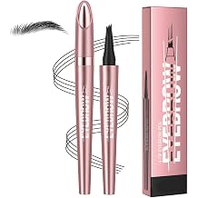 New Microblading Eyebrow Pen, Upgraded 4-Tip 3D Waterproof Eyebrow Pencil, Premium Eye Brow Pen Natural Magic Eyebrow Makeup Fine Stroke Contouring Pencil Long-Lasting Stay on All Day Black