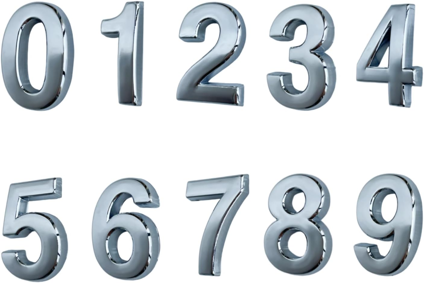 1.5 Inch Mailbox Numbers, Self Stick 3D Door Numbers, Decor Sign Number Stickers for DIY Craft. (1.5 Inch - Pack of 10, Bronze)