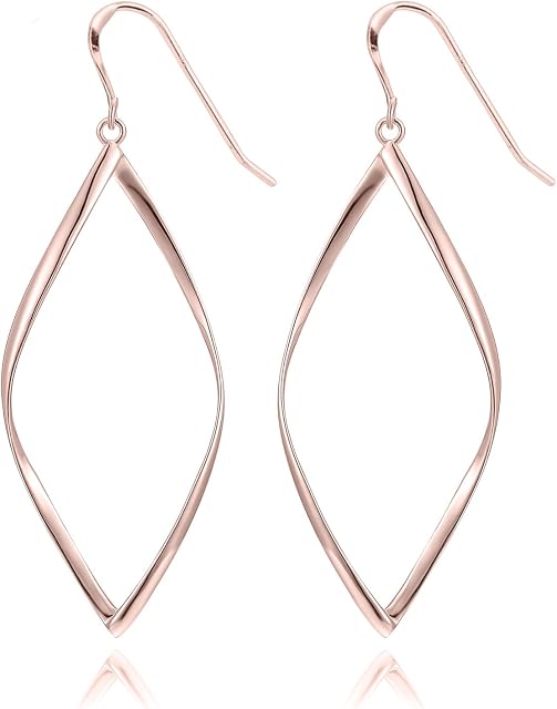 14K Gold Plated Infinity Sterling Silver Post Hoop Earrings for Women