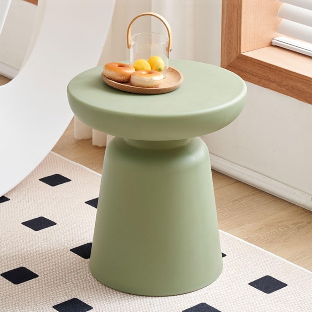 Mesa de centro pequeña circular en forma de seta para sala de estar, estilo nórdico moderno, diseño creativo y simple