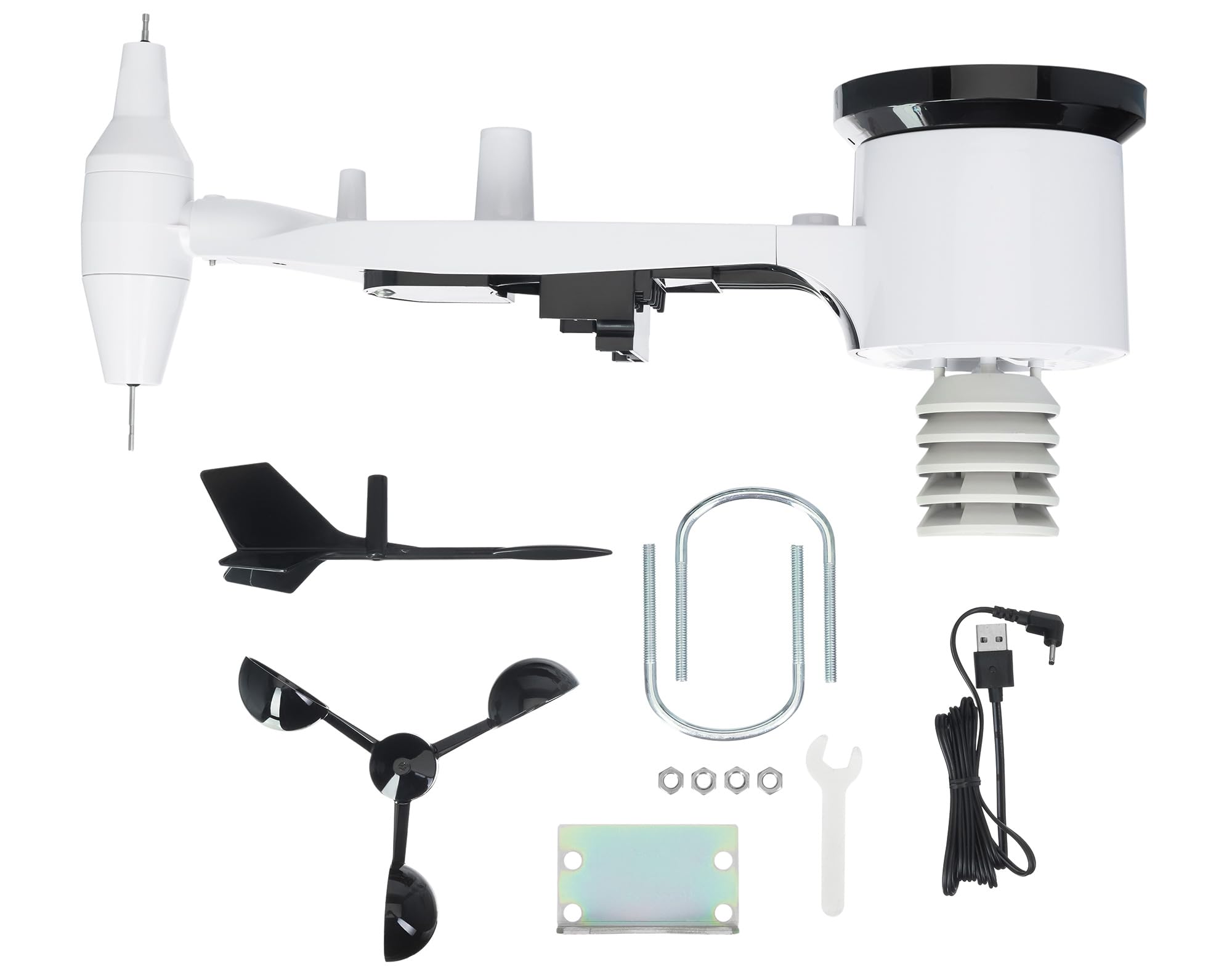 Levenhuk Wezzer PRO LP310 Estación Meteorológica Digital con Reloj, Calendario, Termómetro, Barómetro, Higrómetro, Anemómetro, Pluviómetro, Punto de Rocío, Índice de Calor y Wifi