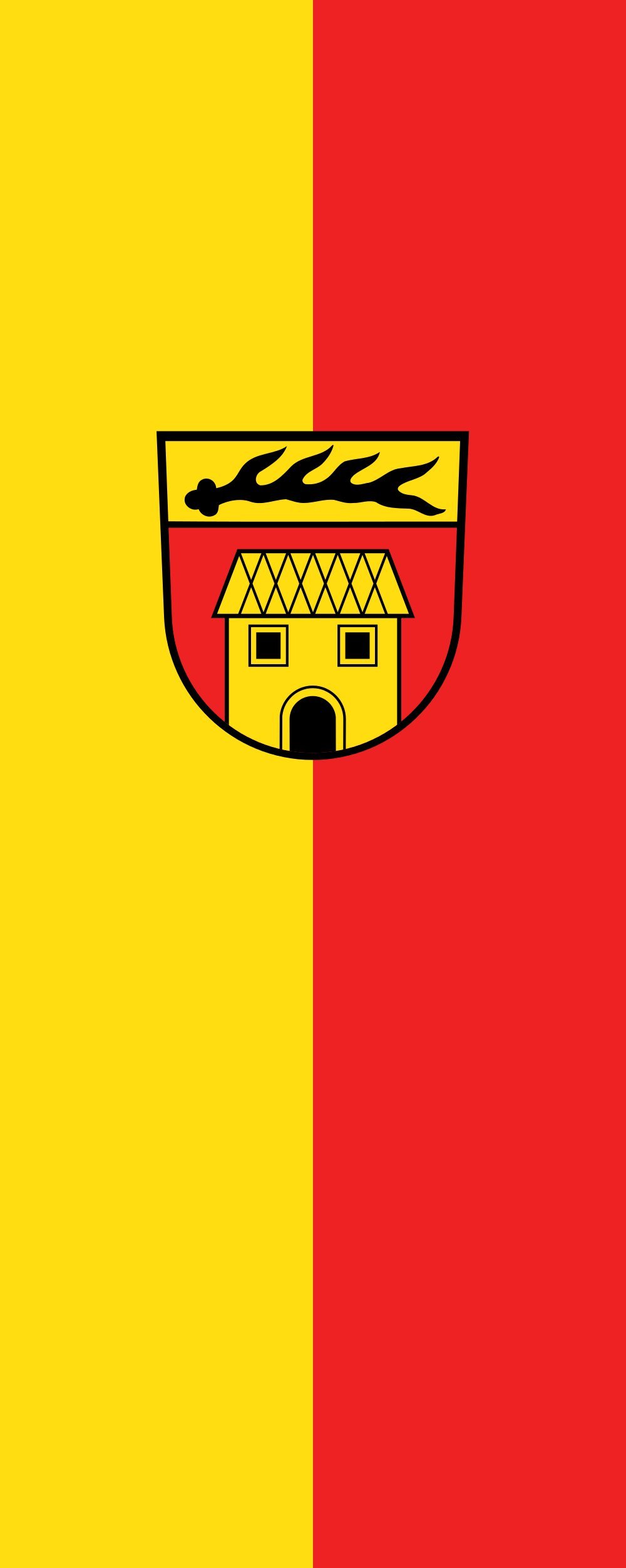 Drapeau Neuhausen ob Eck au format portrait de 3.5m² aux finitions soignées