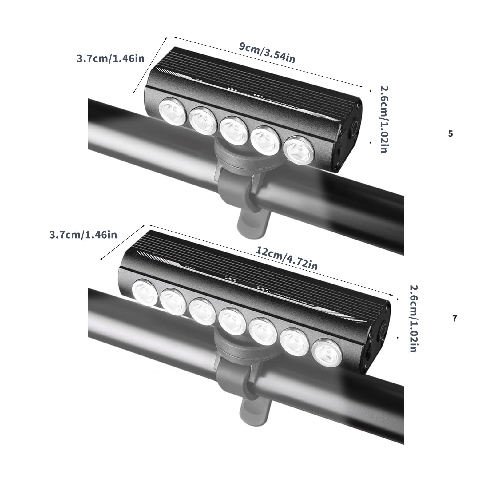 Phare de vélo, LED Rechargeable, 4