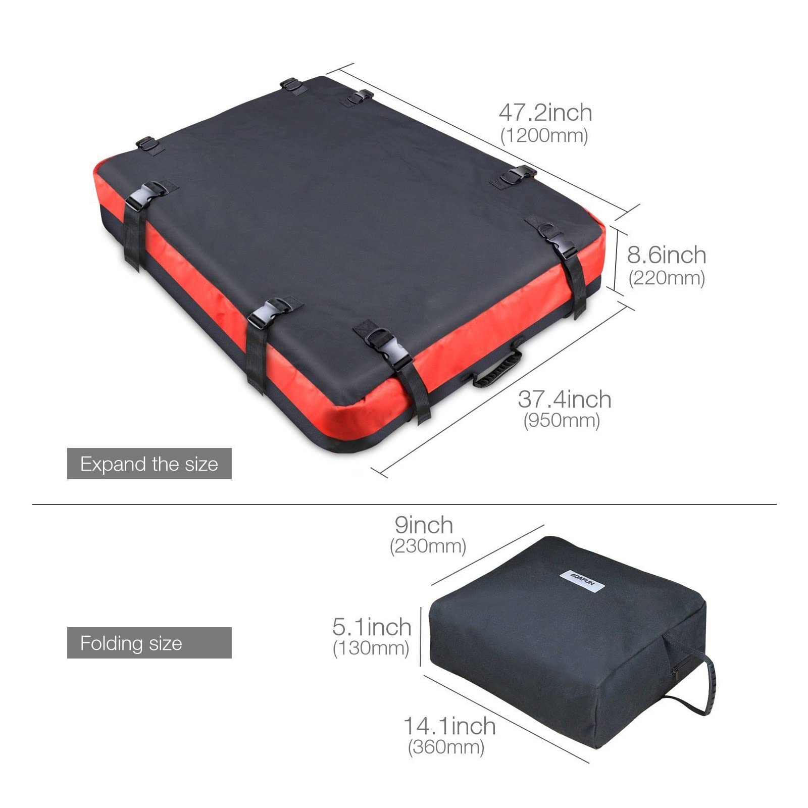 Pudełko samochodowe o pojemności 8 stóp sześciennych/250 l Torba na dach samochodu Top Cargo Storage Box na dachu Wodoodporny Pasuje do samochodu ze stojakami Trwały