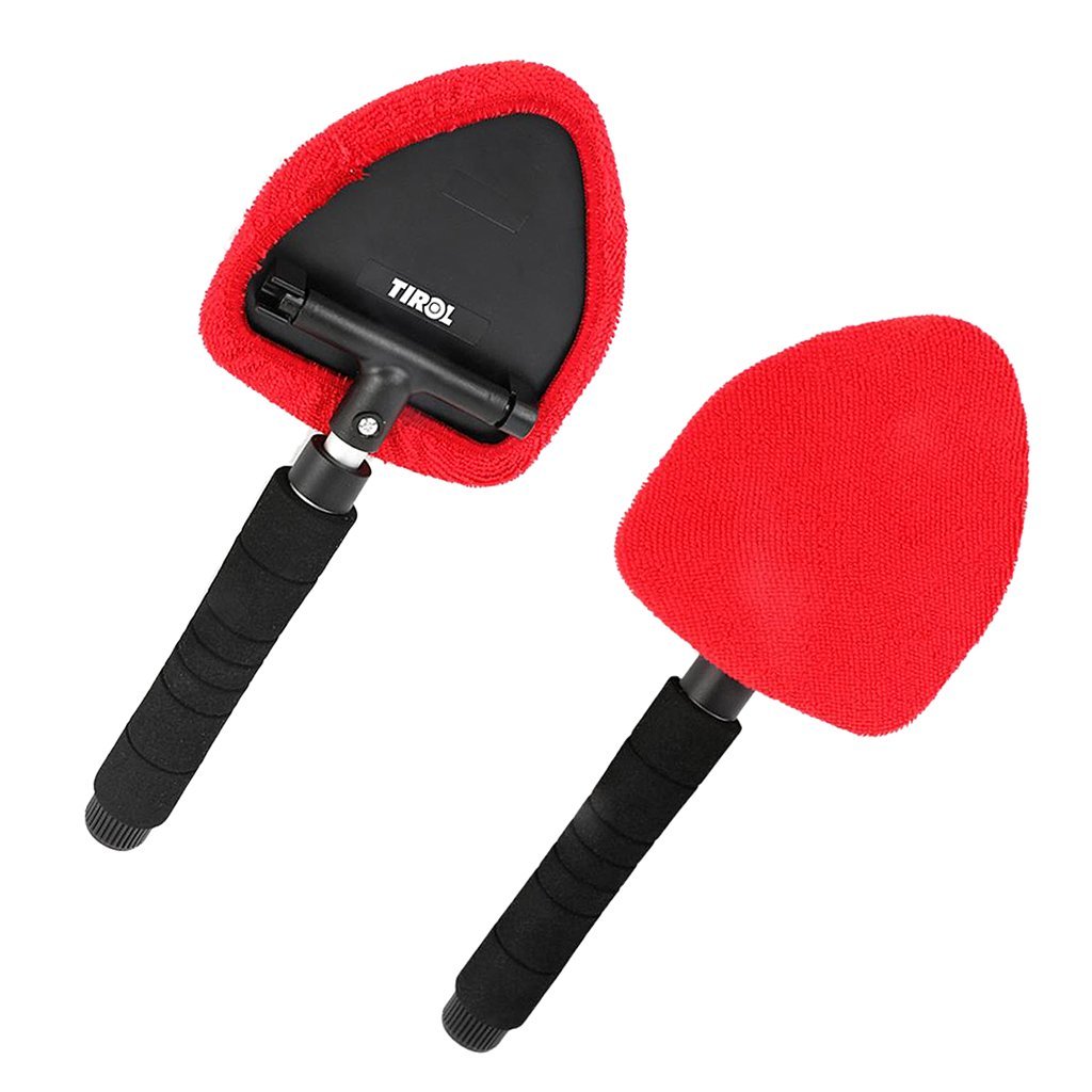 Tubayia Set Of 2 Triangular Glass Wiper Car Window Windscreen Cleaning Tool With Extendable Handle