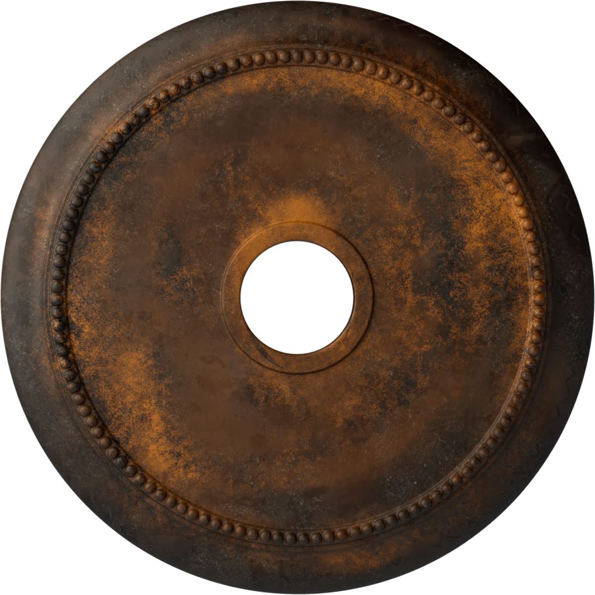 Médaillon de plafond rustique avec ouverture de 4 ID pour cacher les découpes