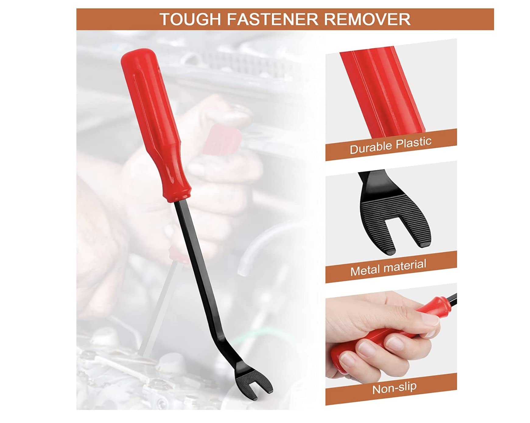 Set di 100 rivetti a vite in nylon nero per paraurti auto