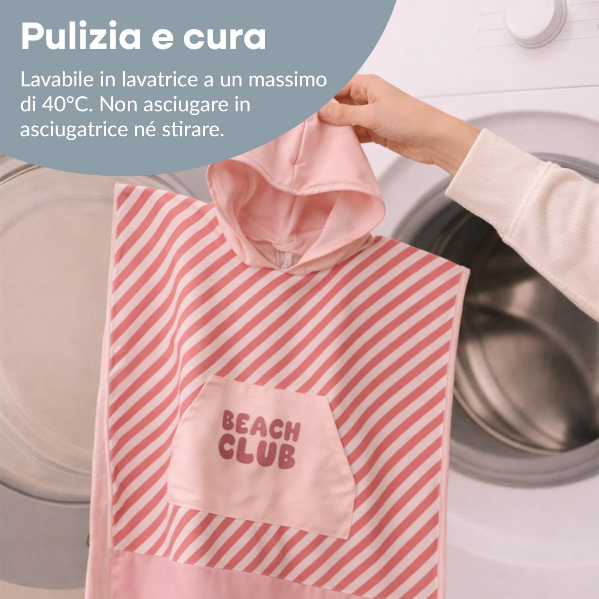 Poncho da Bagno con Cappuccio per Bambini | Asciugamano Assorbente, Asciugatura Rapida in Tessuto Morbido | Leggero e Confortevole | Spiaggia, Piscina o Casa | Blues & Beyond 1 a 3 anni