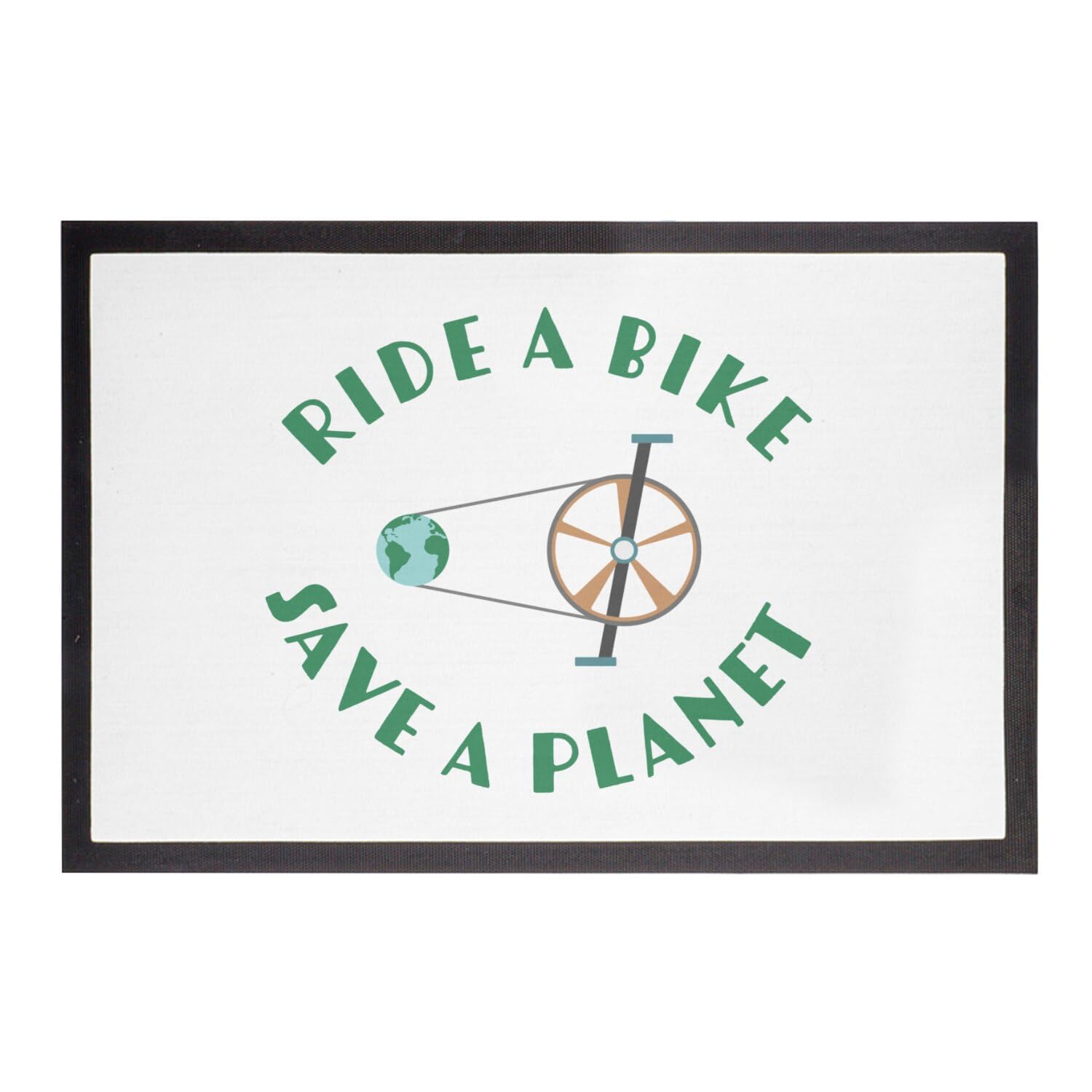 Paillasson vélo vert 60x40cm cadeau idéal pour cycliste éco-responsable