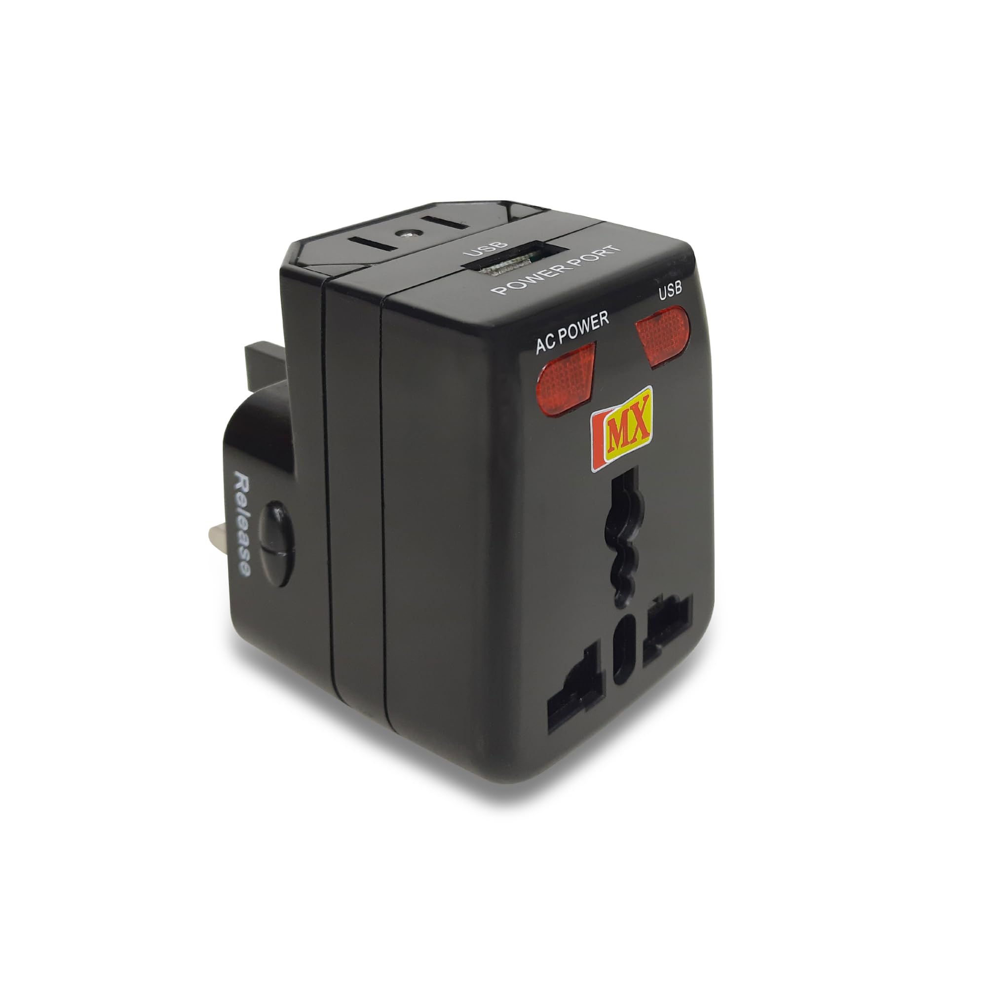MX Universal Travel Adapter with USB Port, International Power Plug with LED Indicator and Built-in Fuse, All in One Multi Country Adapter for US UK EU AU, Compact Travel Charging Solution-image-17