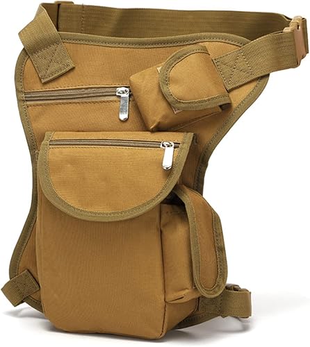 Miniatura 9 de Bolsa táctica militar Molle para piernas caídas, paquete de muslos para motocicleta, ciclismo, equitación, campamento, bolsas de cintura, Verde