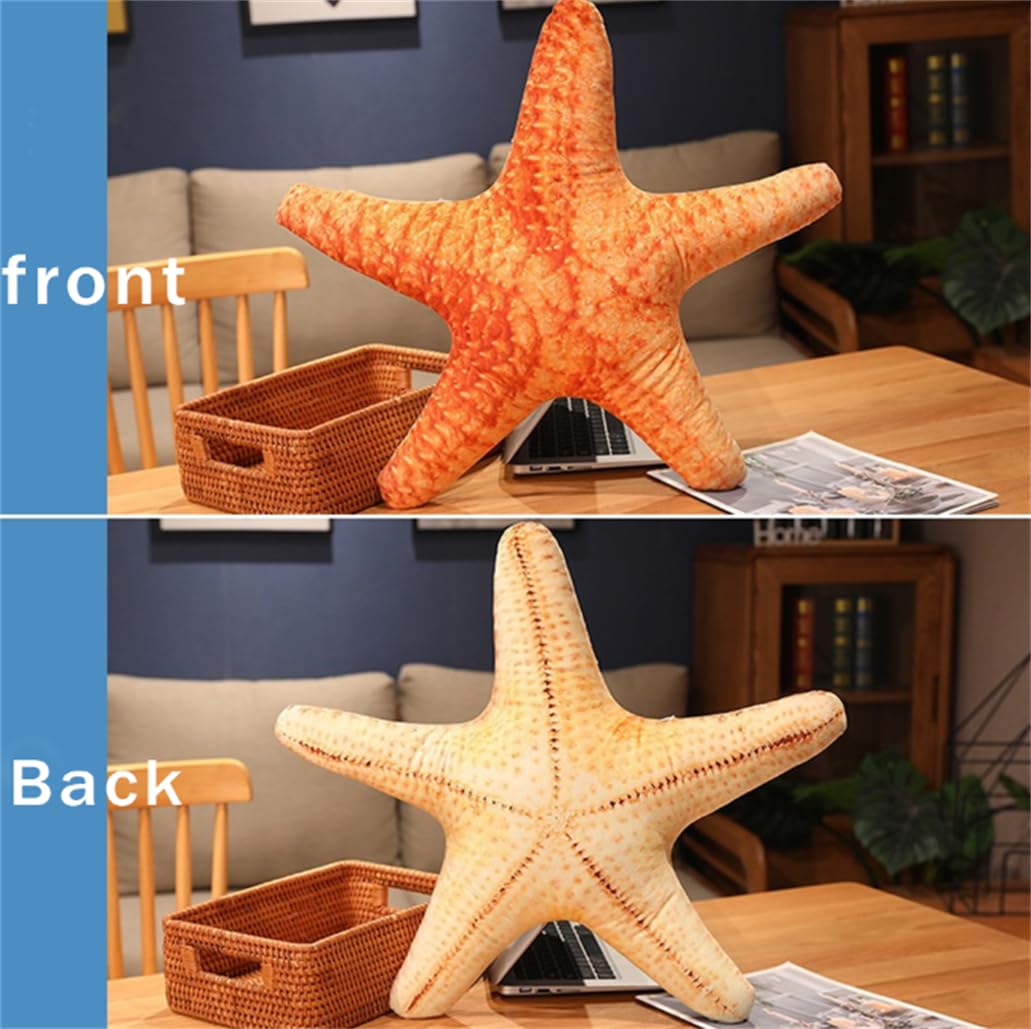 ELONEL Starfish Pillow, Plush Cushion for Home Decoration, Sofa Cushion for Floor Pillow, Car Cushion Pillow (Sand Snail 2, 19.6inch/15.7inch)
