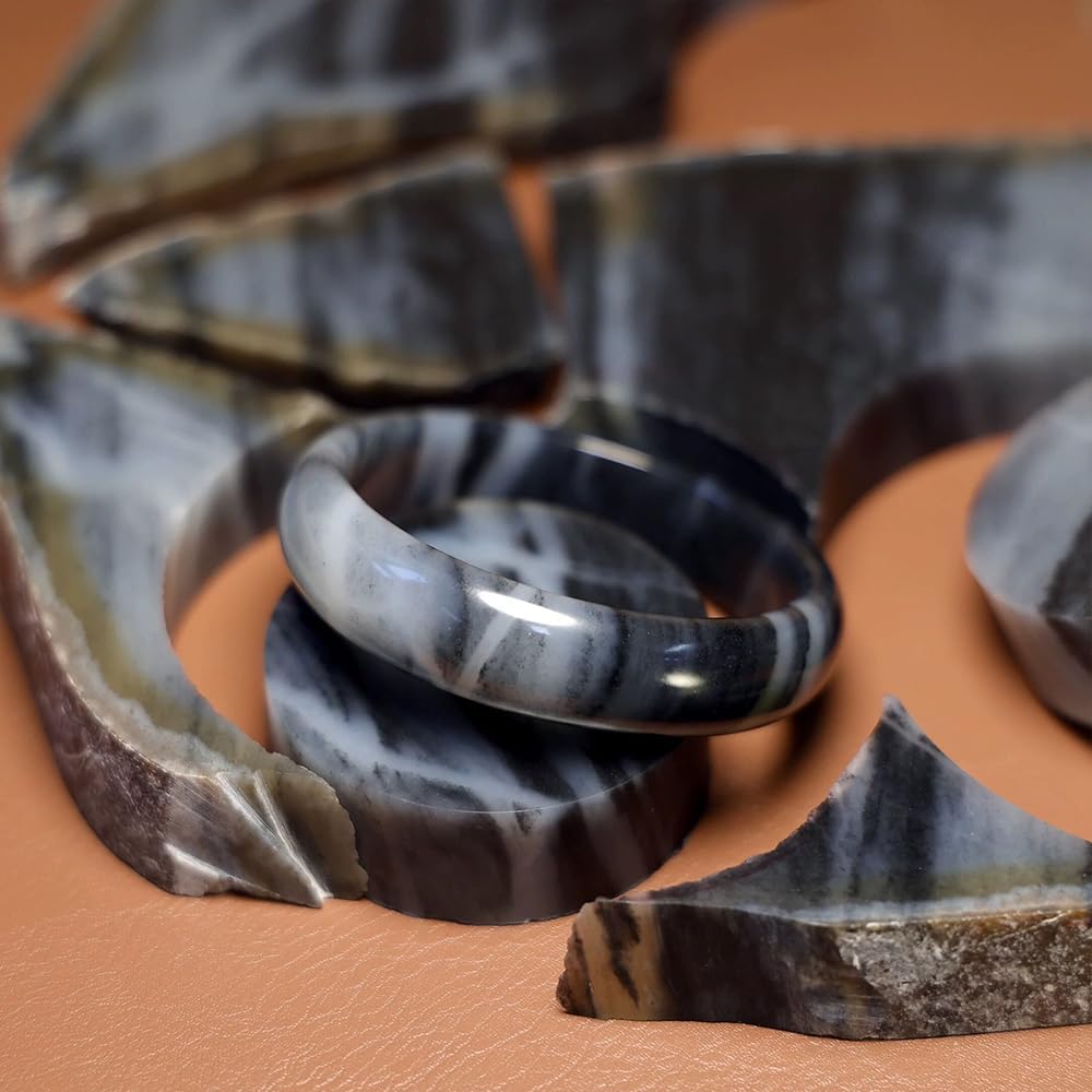 URED Natural Jade Stone Bangle for Women Feng Shui Bangle Good Luck Bangle Fashion Round Bracelet