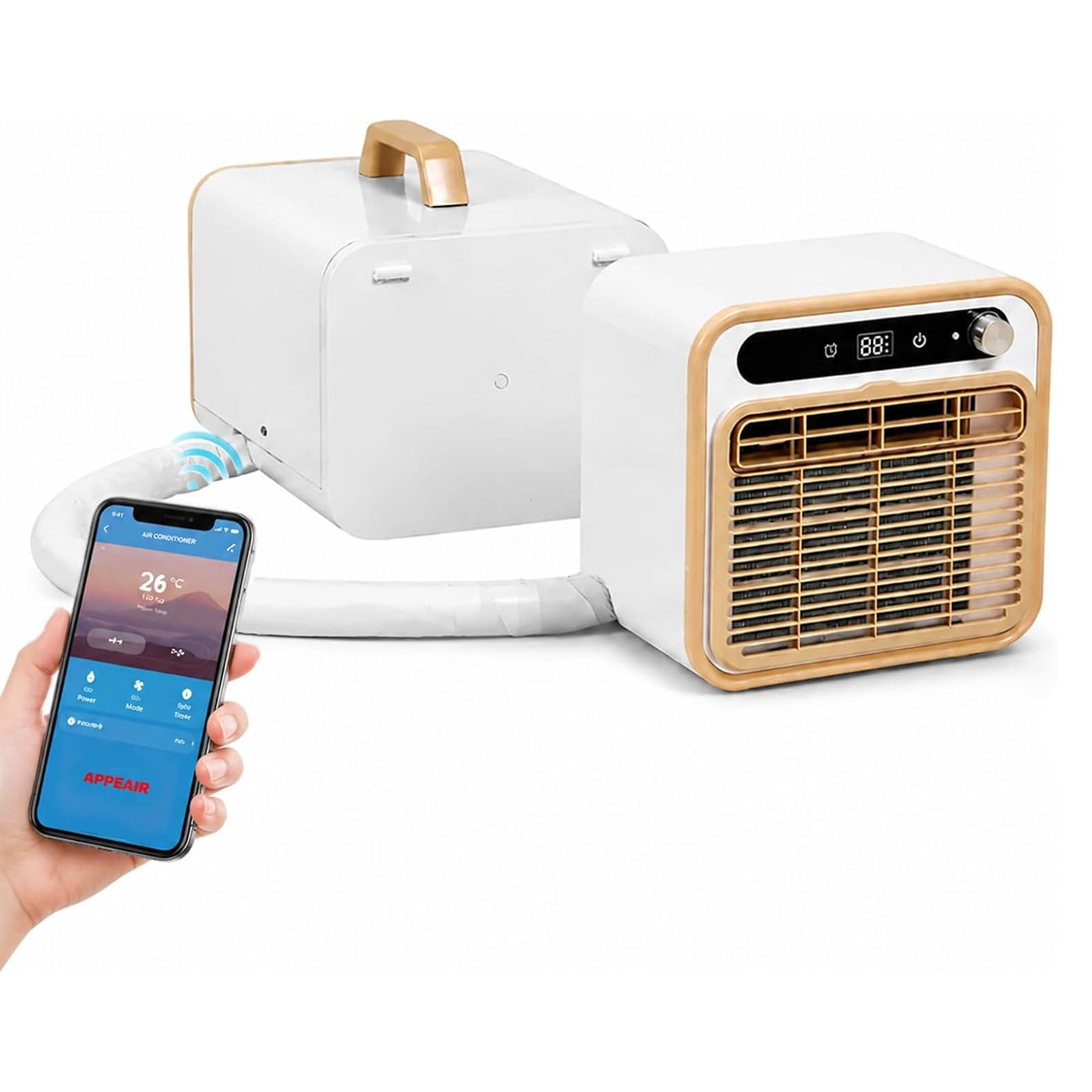 ZHENYUWANG Portable air conditioner, 1500W split-system air conditioner 1.5-meterconnectingpipe