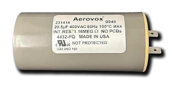 Aerovox 4432PQ 20.5Uf-400V-RDB 20Uf 400Vac 100C Dry Film Capacitor