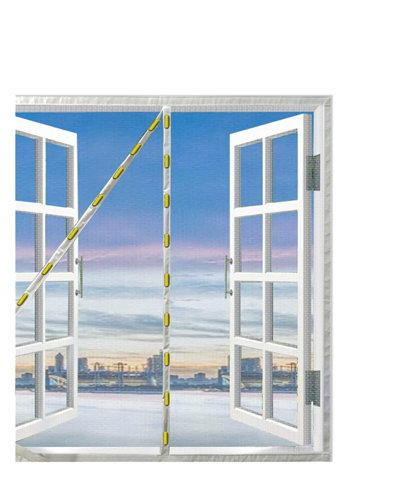 1pc Magnetic Mosquito Screen Window Self-Adhesive Net Curtain Invisible Sand(170cm Height,130cm Width)