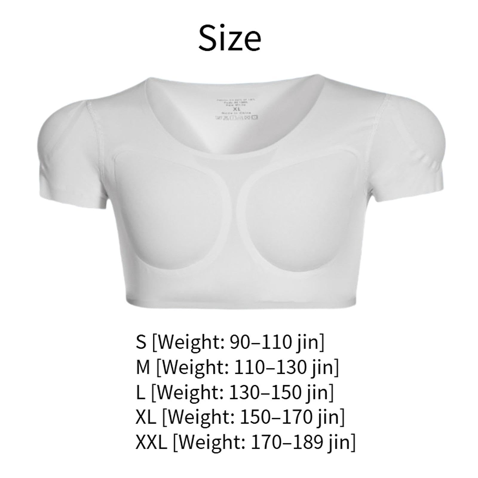 Camiseta Acolchada para Hombre, Camiseta Invisible para Realzar El Físico con Módulo de, Nailon Cómodo para Cosplay, Fiestas Y Uso Diario, Mangas Cortas, M