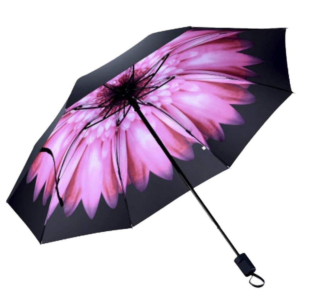skoy iyue Umbrella Creative Petals Folding Vinyl Sunscreen Sun Shade Sun And Rain Fashion,K