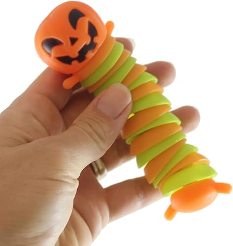 Miniatura 3 de 2 Halloween Jack O Lantern Pumpkin Fidget - Wiggle articulado articulado movimiento Holloween juguete (colores aleatorios)