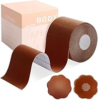 Okela Boob Tape Breast Lift for Large Breasts - Waterproof Adhesive Body Tape with 2 Petal Bras, Invisible Lift (16ft Roll)