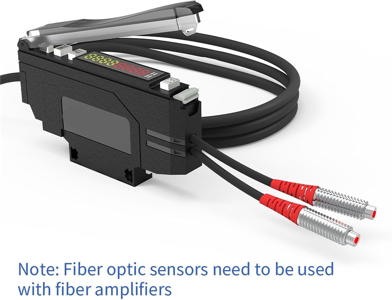 1pcs Fiber Optic Sensor Diffuse Reflection M6 with Needle Long Elbow Coaxial Non-coaxial 12-24V DC Fiber Optical Amplifier(DP10 PNP)