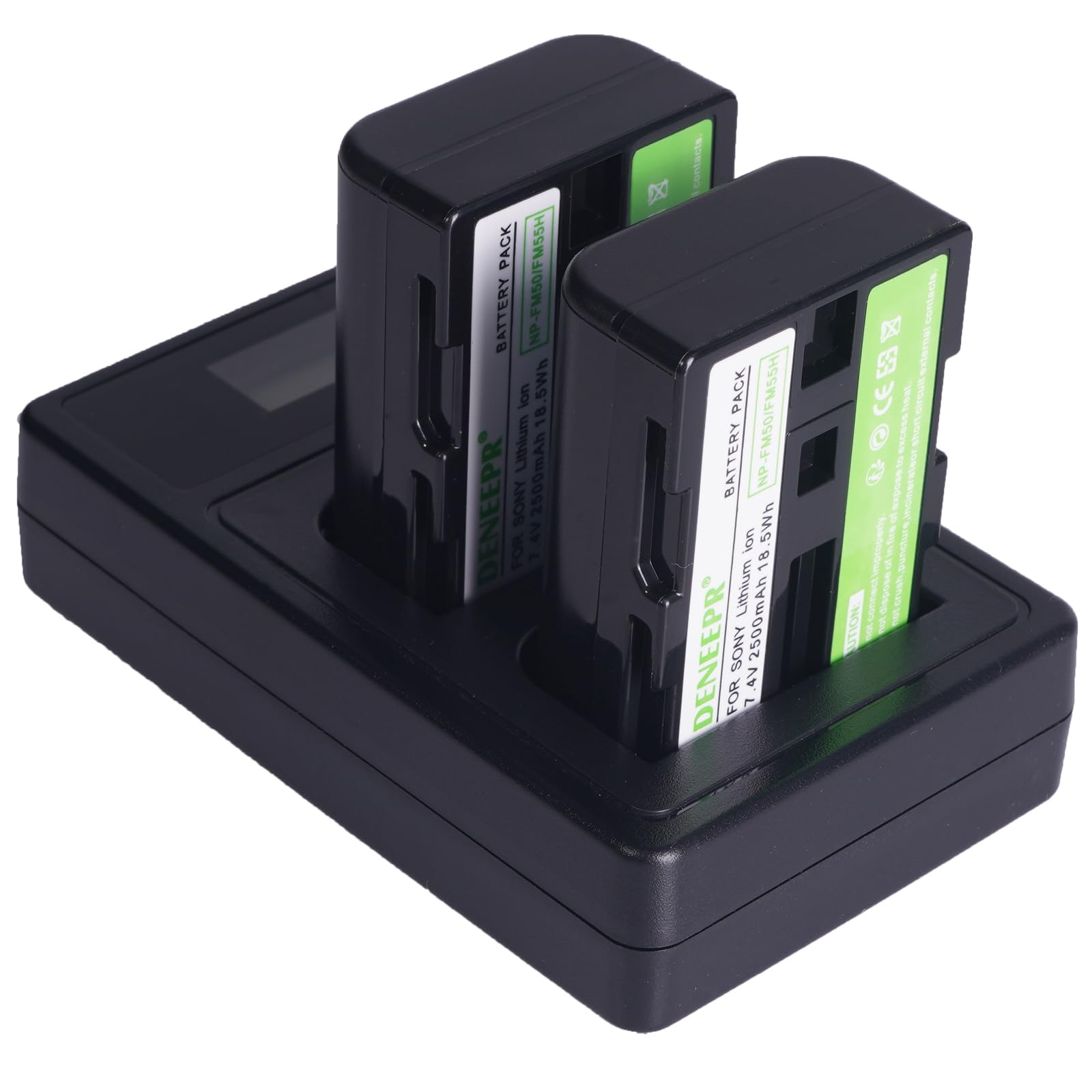 Lot de 2 Batteries et Chargeur BP-511 BP-511A compatibles avec Canon EOS 300D, 5D, 10D, 20D, 30D, 40D, 50D, PowerShot G1 G2 G3 G5 G6 90 90IS