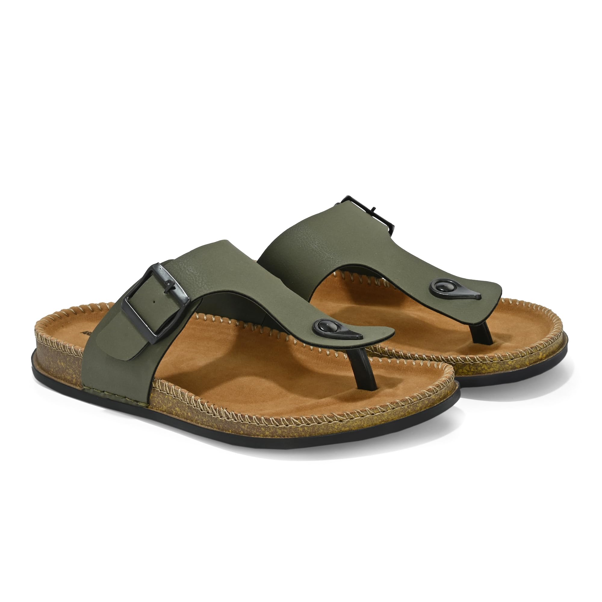 T strap Premium, elegant Men Chappal with cushioned cork insole-picture-45