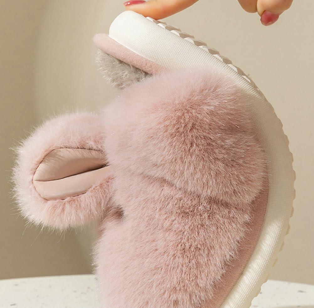Obosoyo Bunny Slippers for Women Fuzzy Cute Animal Memory Foam Indoor House Slippers Easter Thanksgiving Christmas Slippers Gifts - Image 4