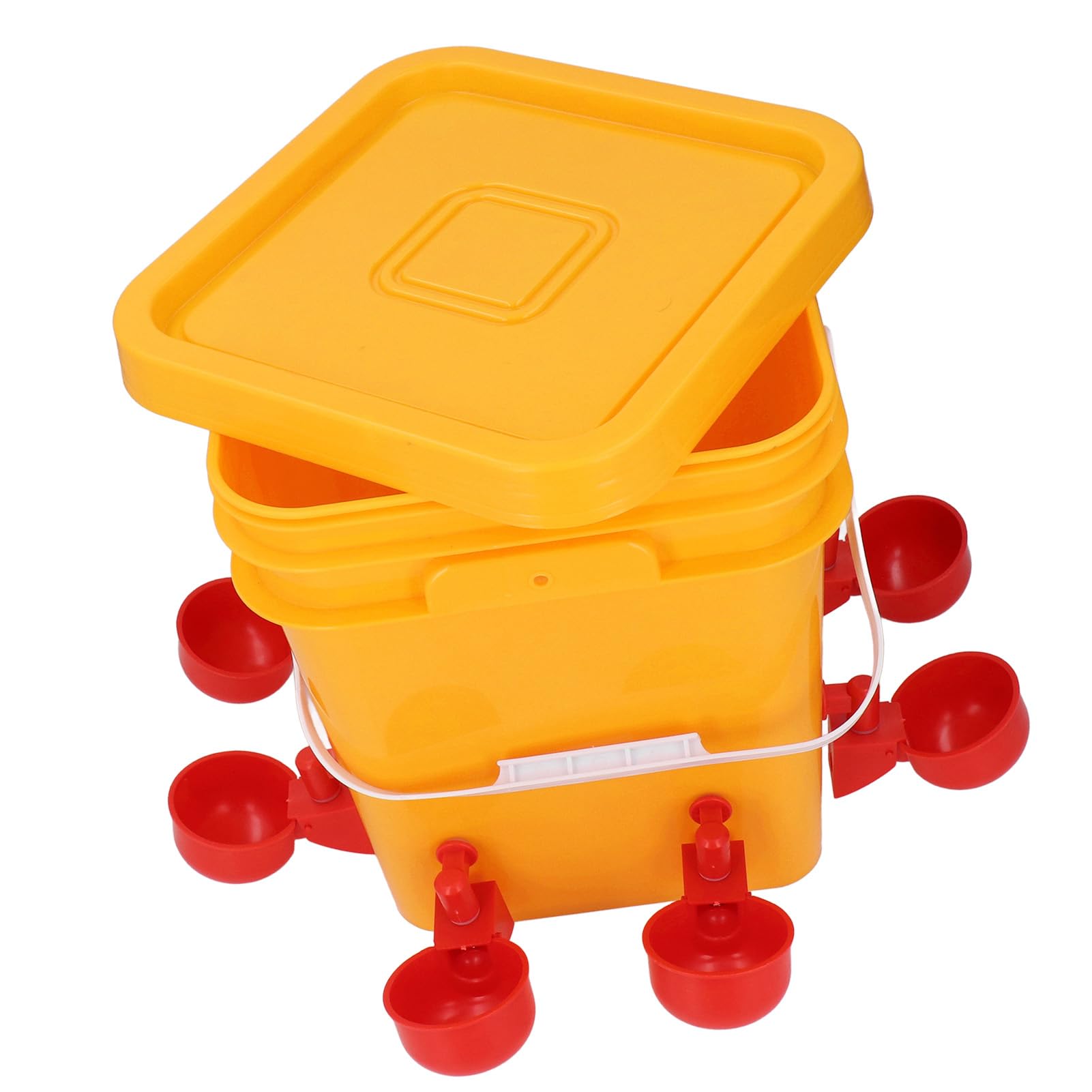 Kit d’abreuvoir automatique pour poulets, distributeur d’eau pour volailles avec 8 coupelles, système d’arrosage auto-réapprovisionnable à faible déversement pour poulets, canards, (Tasses d'eau